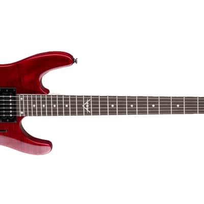 Dean Custom 350 Floyd Electric Guitar Trans Red | Reverb