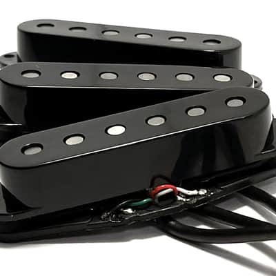 DFG Incogs SSS Style Modern Strat AlNiCo Humbucking Pickups in Single Coil Size ~ Set of Three 4-Wire Pickups, Black Cover image 1