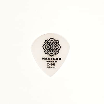 Master 8 Japan D-801 Duracon Standard Jazz Guitar Picks Thin 0.8mm 6-Pack image 1