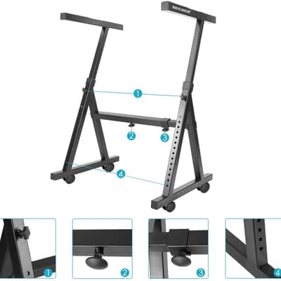 Heavy Duty Z-Style Keyboard Piano Stand with Swivel Casters image 3