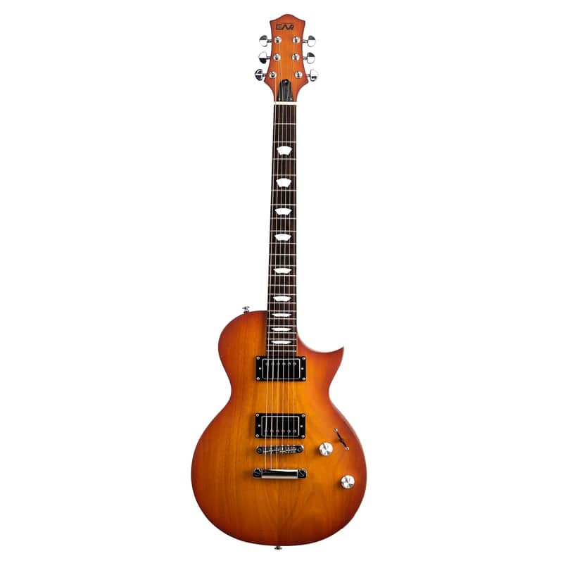 Eart EGLP-610, Roasted Mahogany Solid Body, 3-Way Switch 1 Tone 1 Volume,22 Stainless Steel Frets, Honey Tea image 1