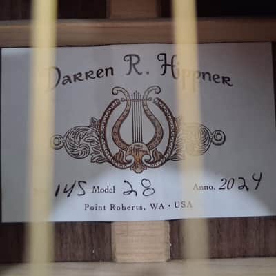 2024 Darren Hippner Handmade OM Steel String – Brand New Old Stock – Indian Rosewood & Sitka Spruce image 15