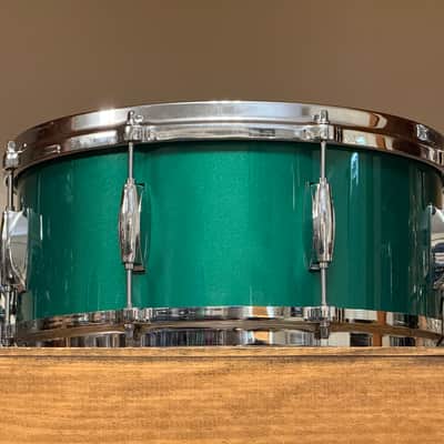 Gretsch USA Custom 6.5x14" Cadillac Green Lacquer Snare Drum image 5
