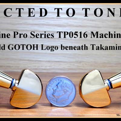 Takamine Takamine Pro Series TP0516 Vintage Tuner SINGLE / BASS Side - Gold Machine Head with Gold Buttons image 9