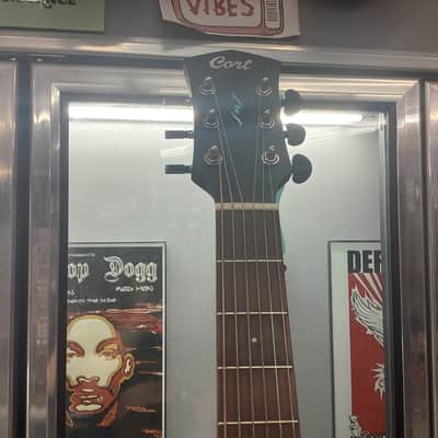 Cort COREDCOPBB Core-DC Series Dreadnought Cutaway Acoustic Electric Guitar. Open Pore Black Burst image 3