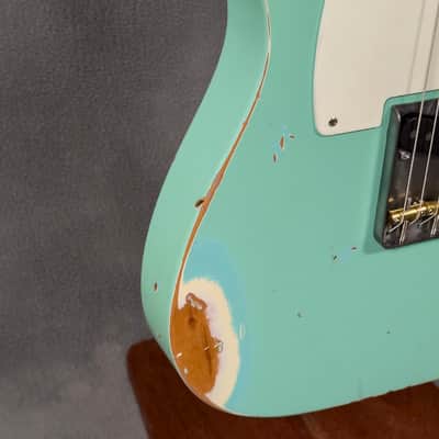 Nash T-57 Surf Green Electric Guitar - Heavy Aging image 3