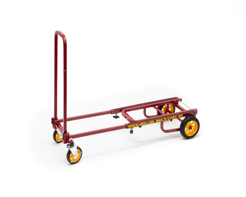 Rock-N-Roller R2RT-RD (Micro) 8-in-1 Folding Multi-Cart/Hand Truck/Dolly/Platform Cart/26" to 39" Telescoping Frame/350 lbs. Load Capacity, Red image 1