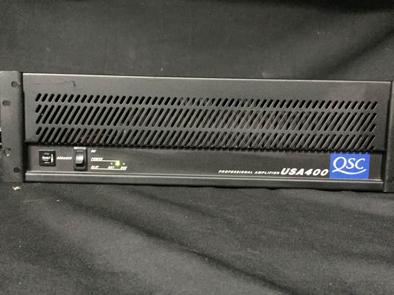 QSC USA 400 stereo power amp 2000? Black | Reverb