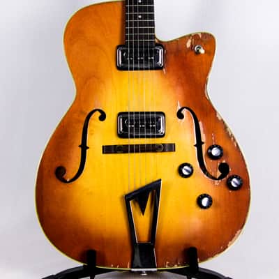 Martin F-55 1964 vintage hollow body electric guitar with DeArmonds image 2