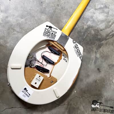 Jack's Guitarcheology "Bed Pan Halen's Frankensh*t" Toilet Seat Electric Guitar (2021 White Relic) image 22