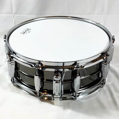 Open Box/Display Model Ludwig LB416 Black Beauty 5" x 14" 10-Lug Brass Snare Drum - Black Nickel-Plated image 2