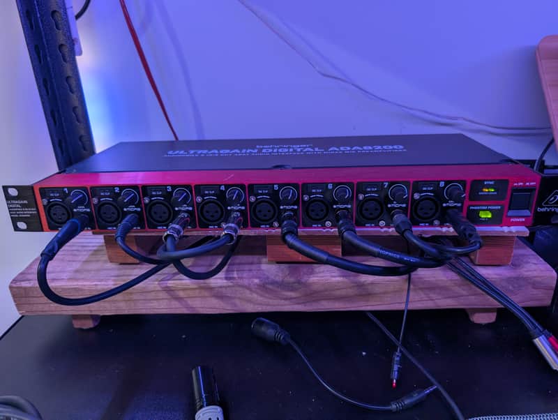 Behringer Ultragain Digital ADA8200 8-Channel Mic Preamp with AD/DA Converter 2013 - Present - Black / Red image 1