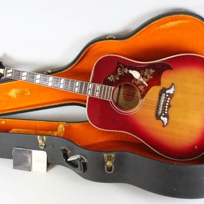 1968 Gibson Dove Vintage Acoustic Guitar Cherry Sunburst 100% Original w/ OHSC Minty 1960's Dreadnought with Manual image 1