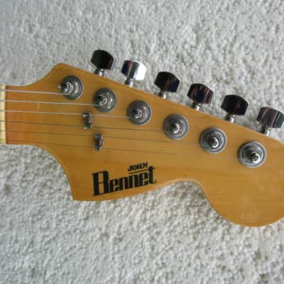 John Bennet Stratocaster Guitar, Mid- 70's, Japan, Red Sparkle Finish, Gig Bag image 2