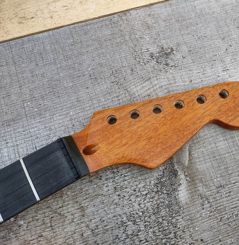 22 Steel Fret Mahogany on Rosewood 25.5 scale Guitar Neck Replacement DIY image 1