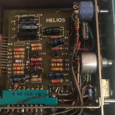 Helios Vintage 12 Channel mixing console ex The Who Ramport Studios 1971 Aqua Blue Green image 22