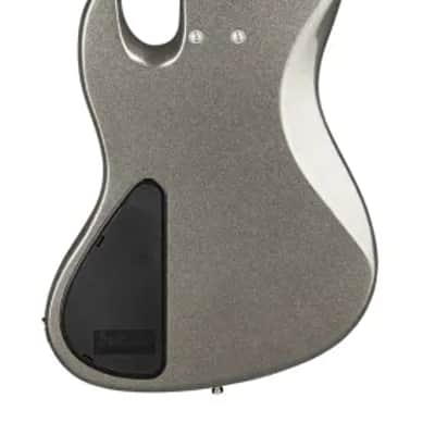 Sadowsky MetroExpress 21-Fret Vintage J/J Bass, Morado Fingerboard, 5-String - Solid Silver Metallic High Polish image 3