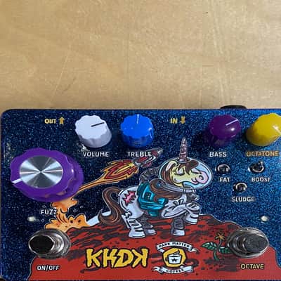 KHDK Electronics Unicorn Blood Limited Edition Octave Fuzz 2018 - Baby Blue Sparkle Dark Matter Graphic image 2