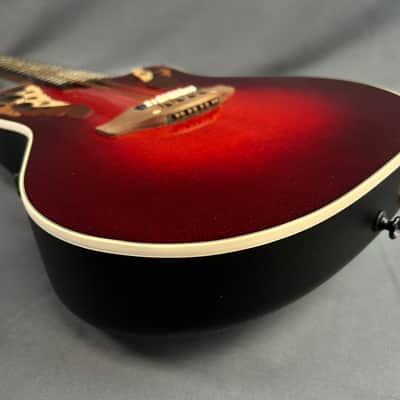 Ovation USA MM68 Acoustic Electric Mandolin - Red Burst w/ Case image 12