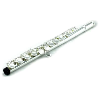 Brand New C Foot 16 HOLE Silver Plated Flute w Hard Case+Soft Bag image 2