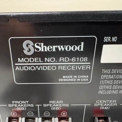 Sherwood RD-6108 Receiver HiFi Stereo 5.1 Channel Home Theater Vintage Audio image 6