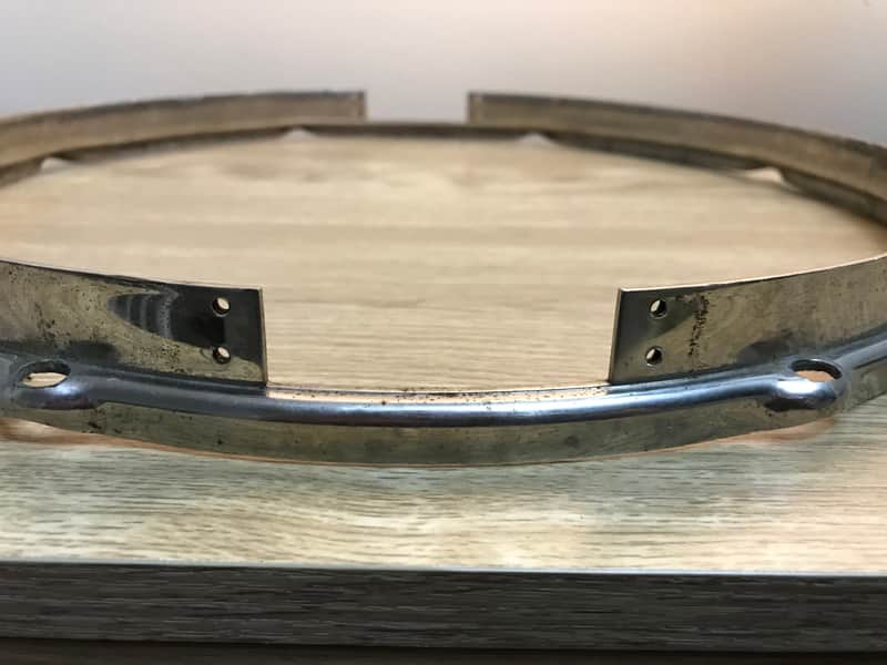 Slingerland Radio King 14" Vintage 1950's Nickel Drum Hoop image 1