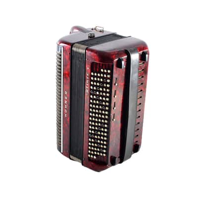 Rare Old/Vintage Top German Made Chromatic C System Button Accordion Hohner Artiste V - 120 bass + Brand New Petrof Straps - Golden Era image 11