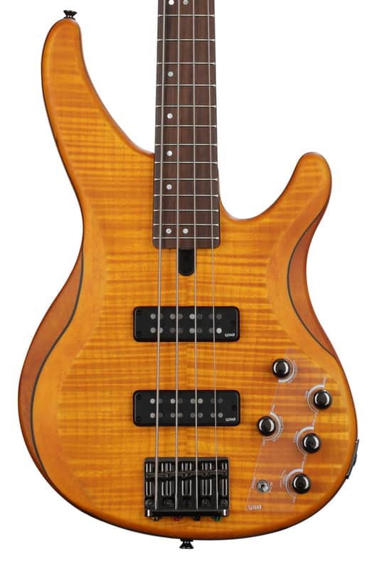 Yamaha TRBX604FM 4-string Bass Guitar - Matte Amber image 1