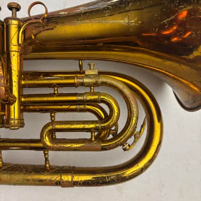 King 1124 Ultimate Marching Baritone Bb Brass Horn w/ Original Case & Accessories – Plays Great image 11