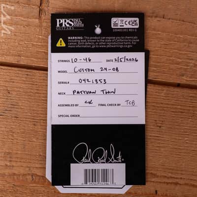 PRS Custom 24-08 Mango Top Limited Edition Purple Mist Smokeburst Custom Color image 13