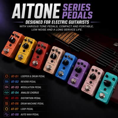 AITONE Wah Pedal Dynamic Auto Wah Guitar Effect Pedals Envelope Filter True Bypass for Electric Guitar and Bass (AT-08) image 8