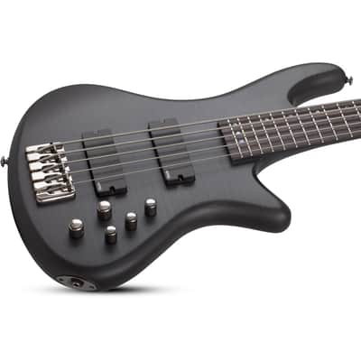 Schecter Stiletto Studio-5 5-String Electric Bass - See-Thru Black Satin image 6