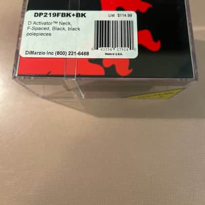 DiMarzio DP219FBK + BK D Activator F-Spaced Neck Humbucker 2010s - Black image 3