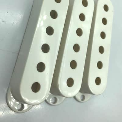 Stratocaster Style Pickup Cover Set White image 3