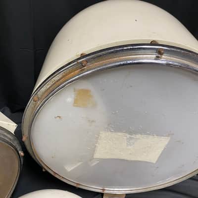 Zickos Artistry 1970s White Fiberglass Prototype Drum Set image 7