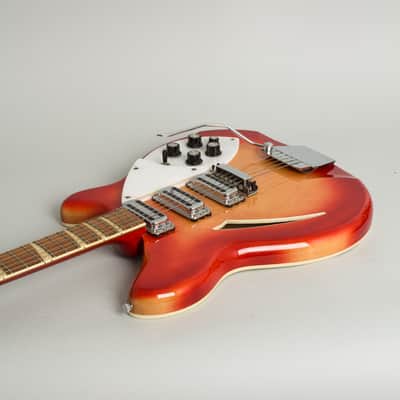 Rickenbacker  Model 375 Thinline Hollow Body Electric Guitar (1967), ser. #GG-3317, original silver tolex hard shell case. image 7