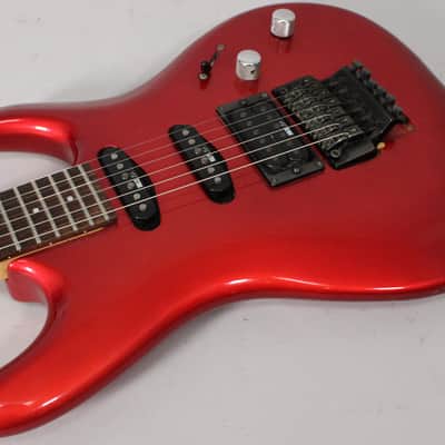 1987 Ibanez 540R Radius Series Floyd Rose HSS MIJ Jewel Red Finish w/HSC image 9