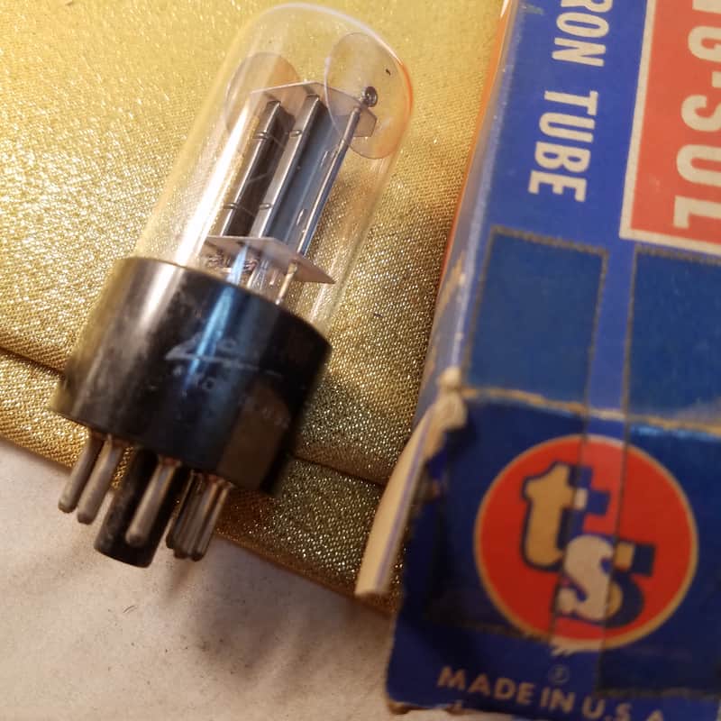 Tung-Sol Matched Pair (2) 6SN7GT tNOS AT1000 TESTED Vacuum Tubes T3 mouse ears dual triode 1950-1952 image 1