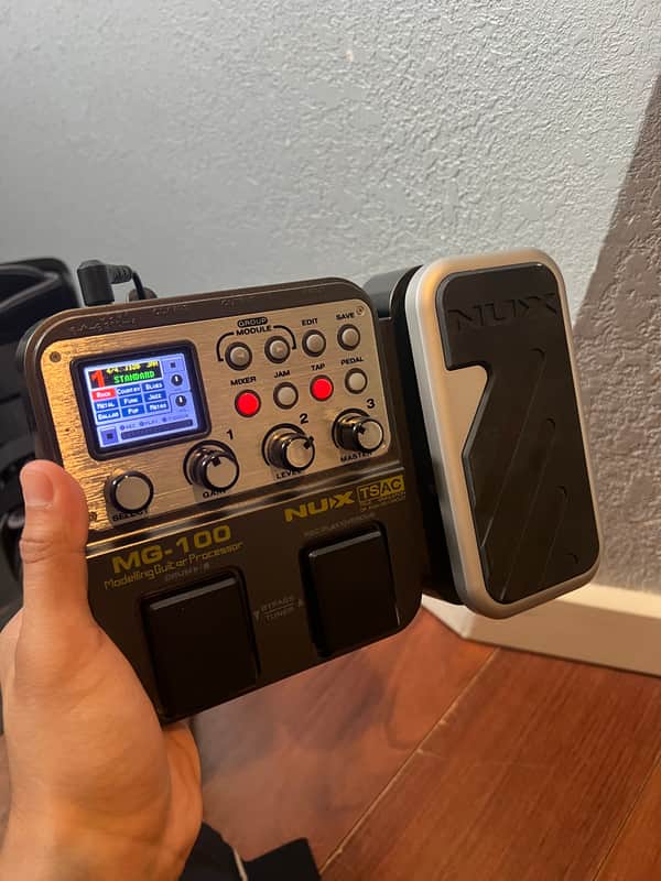 NuX MG-100 Multi-Effect Unit 2010s - Silver | Reverb