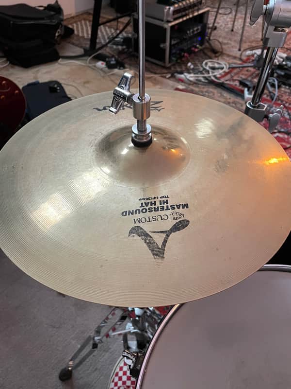 Zildjian 14" A Custom Mastersound Hi-Hat Cymbals (Pair) 1999 - Present - Brilliant image 1