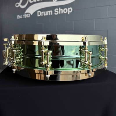 Ludwig LW0414CP Carl Palmer 'Venus' Signature 3.7x14" Brass Piccolo Snare Drum *IN STOCK* image 5
