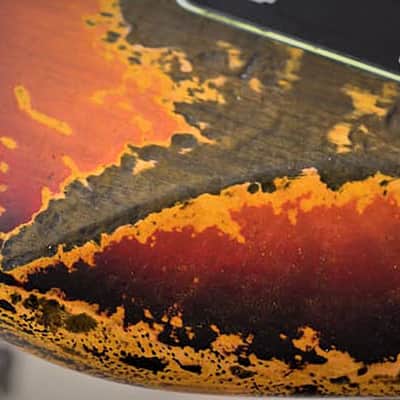 American Fender Stratocaster Heavy Relic Nitro Sunburst HSS CS Texas Specials image 17
