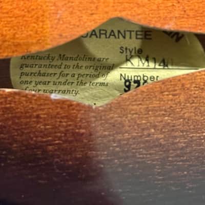 Kentucky KM-140 Standard A-Style Mandolin 1997 - Sunburst image 16