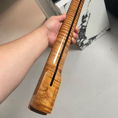 floyd rose nut stainless steel 22 frets Roasted flame Maple guitar neck 25.5inch hole 10mm gloss image 4