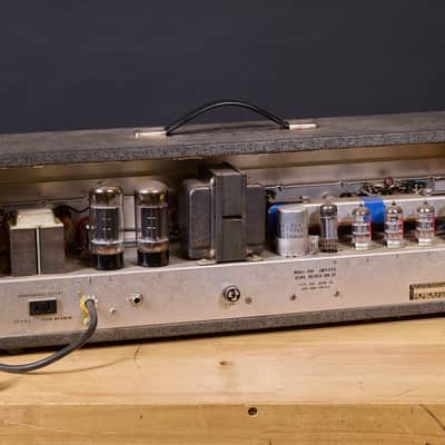 1963 Silvertone 1484 Twin Twelve Tube Amplifier Head and 2x12 Cab with original Jensen C12Q C7506 2 Speakers image 8