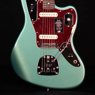 Fender American Professional Classic Jaguar, Rosewood FB, Faded Sherwood Green Metallic image 1