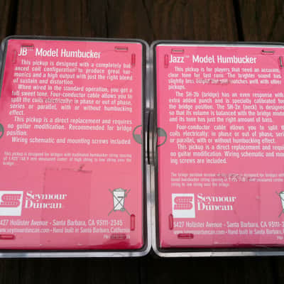 Seymour Duncan JB Jazz Hot Rodded Pickup Set Humbucker SH-4 SH-2n BLACK image 2