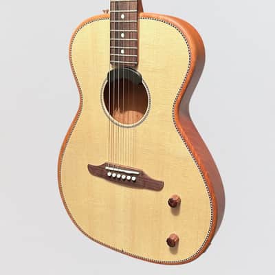 Fender Highway Parlor Acoustic-Electric Guitar - Natural image 3