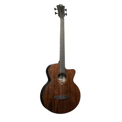 Lag SAUVAGE-BCE Sauvage Series Jumbo Cutaway Pale Brankowood Top Khaya Neck 4-String Acoustic-Electric Bass Guitar w/Gig Bag image 2