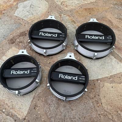 TWO Roland PD-120 WHITE and TWO pd-100" 10" Mesh Head V Drum PD120 image 10